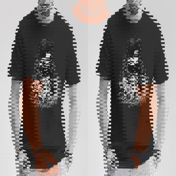 神のみが私を裁くことができる チカーノの服 タトゥー アート 祈りonly God Can Judge Me Tシャツ 面白い贈り物