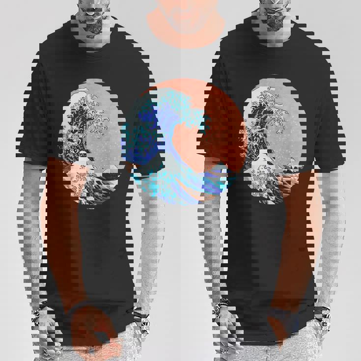 神奈川の偉大な波 日本製 Tシャツ 面白い贈り物