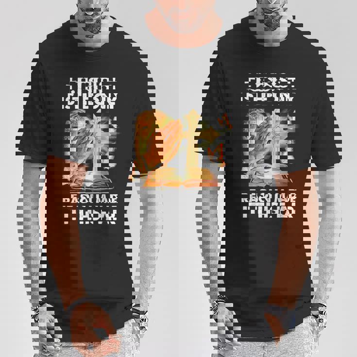 私がここまでたどり着いた唯一の理由はイエス様です Tシャツ 面白い贈り物