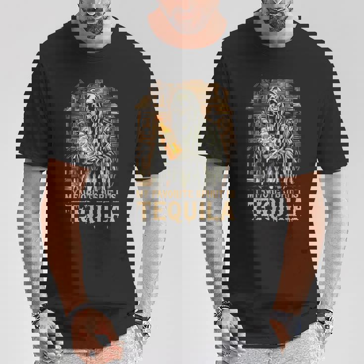 私の好きなスピリットはテキーラ ゴースト ハロウィン テキーラ Tシャツ 面白い贈り物