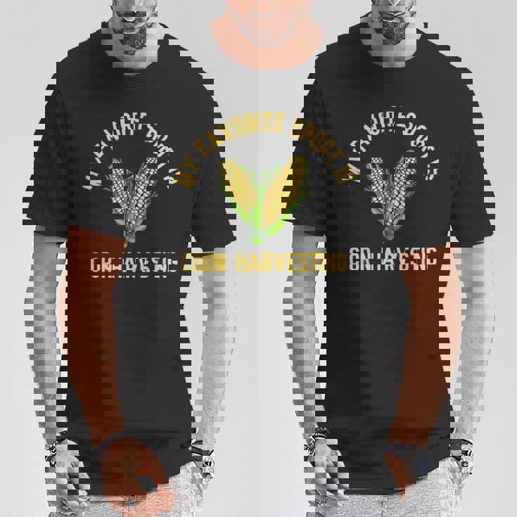 私の好きなスポーツはトウモロコシの収穫です面白い穀物農家 Tシャツ 面白い贈り物