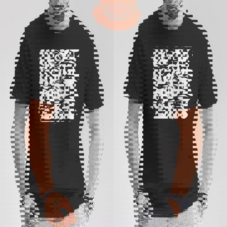 私の野球のお母さん時代にグルーヴィーなスポーツ親の野球ママ Tシャツ 面白い贈り物