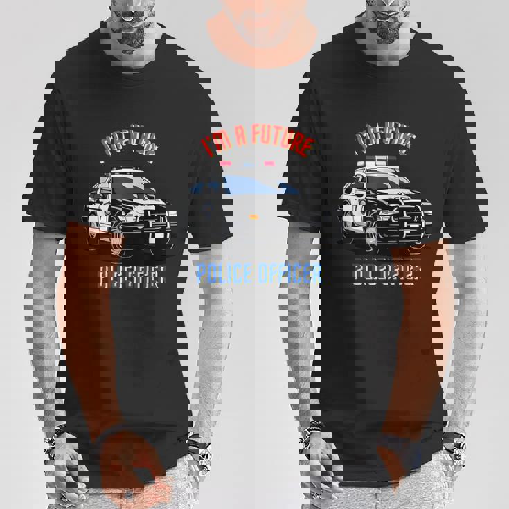 私は未来の警察官キッド・ポリス・ヤング・パトカー Tシャツ 面白い贈り物