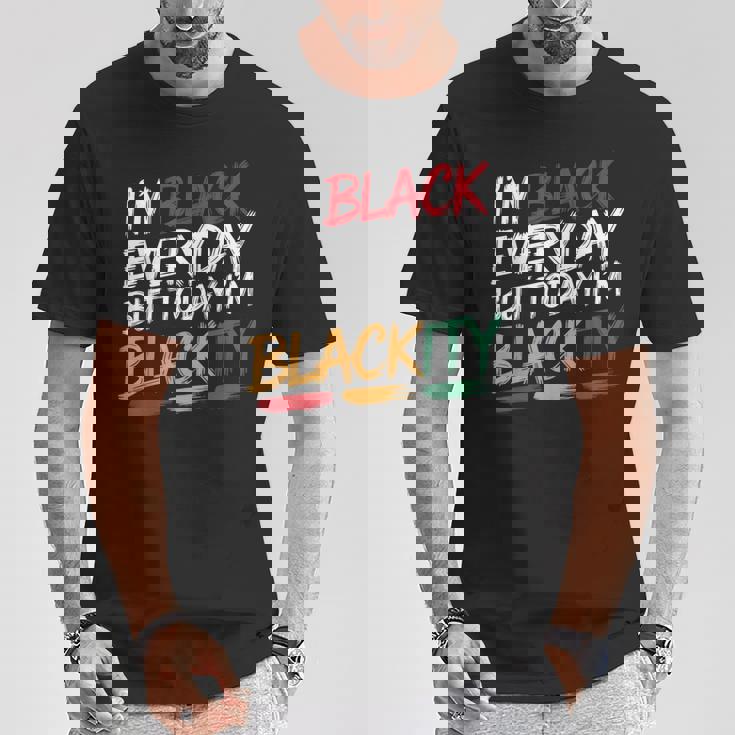 私は毎日黒人だけど今日は黒人黒人ジューンティーンス Tシャツ 面白い贈り物