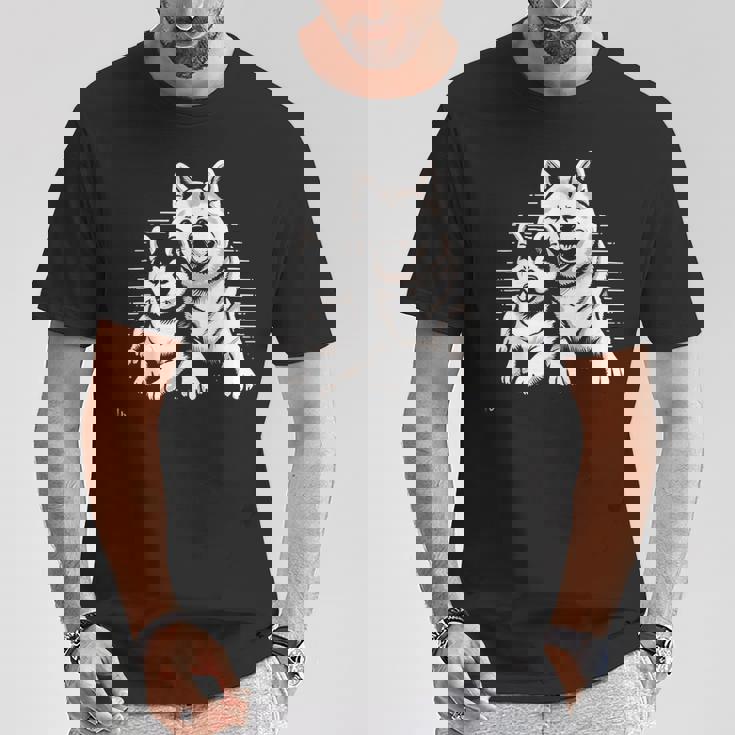 秋田犬 グラフィックtシャツ レディース メンズ Tシャツ 面白い贈り物