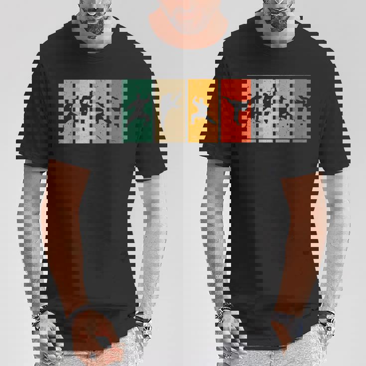 空手戦闘機シルエット空手 Tシャツ 面白い贈り物