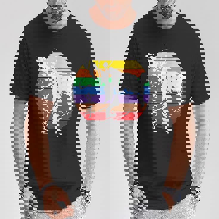 空手道 すべての帯色 横蹴 格闘技 スポーツ 運動選手 空手選手 Tシャツ 面白い贈り物