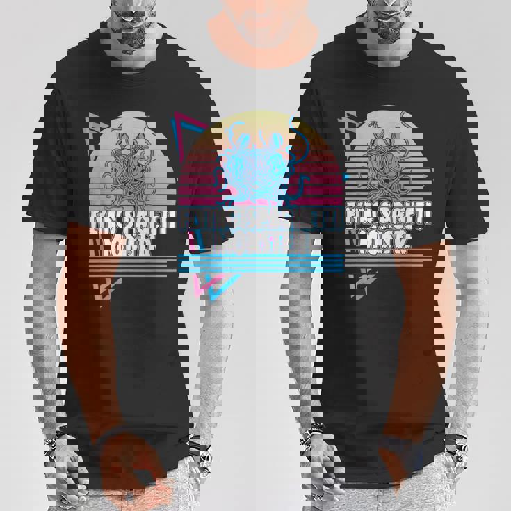 空飛ぶスパゲッティモンスター パスタファリ Fsm 無神論者 レトロ Tシャツ 面白い贈り物