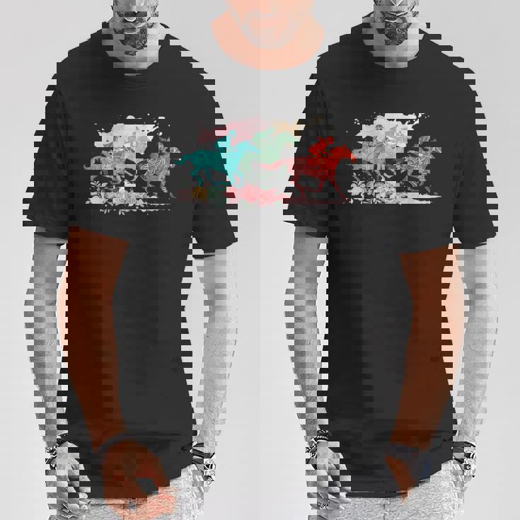 競馬 乗馬 トラックレース ロデオ 乗馬 ライダー Tシャツ 面白い贈り物