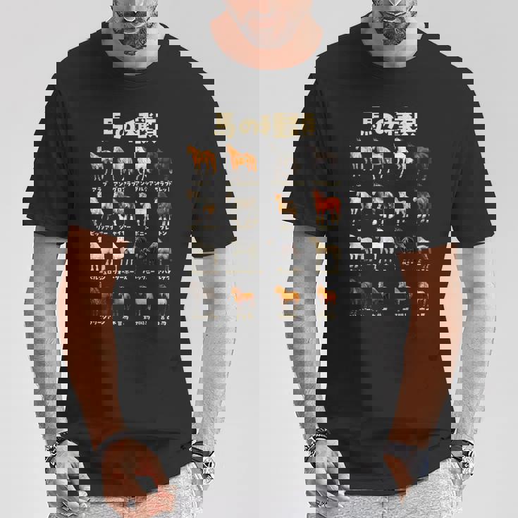 競馬 馬tシャツ 馬の種類 おもしろ ウマ レース 馬 乗馬 競馬 面白いtシャツ メンズ グッズ ネタ 大人 男性 Tシャツ 面白い贈り物