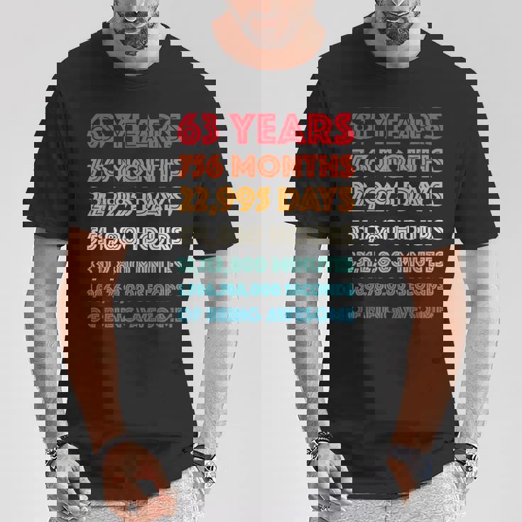 素晴らしい63歳の誕生日プレゼント 面白い レトロ 63歳の誕生日 Tシャツ 面白い贈り物