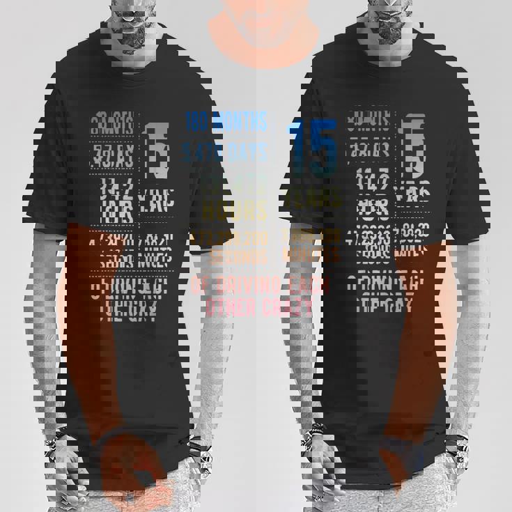 結婚15年 おもしろい 結婚15周年 Tシャツ 面白い贈り物