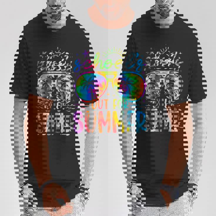 絞り染め 学校教師の夏最終日 Tシャツ 面白い贈り物