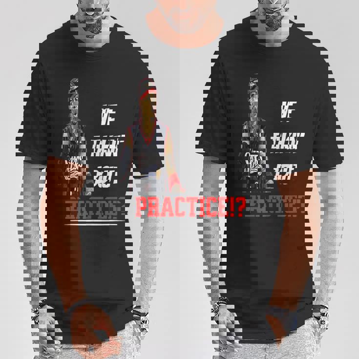 練習について話しています面白いアイバーソンその答え Tシャツ 面白い贈り物