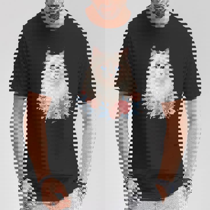 美しいラグドール猫 Tシャツ 面白い贈り物