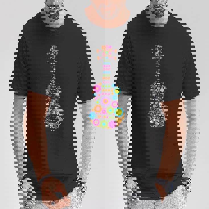 美しい花の4弦ウクレレ楽器 Tシャツ 面白い贈り物