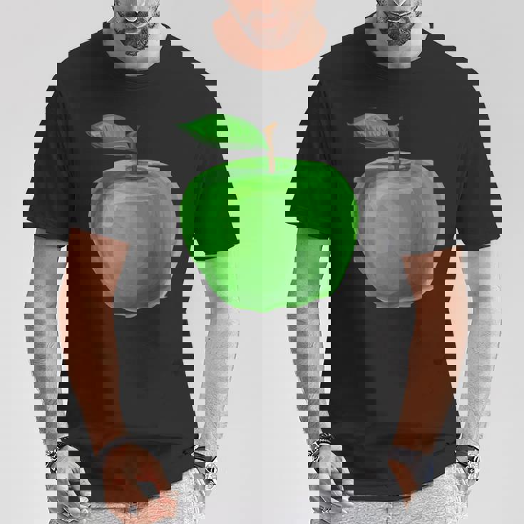 美しい青りんごを彩った果物や果物のりんご。 Tシャツ 面白い贈り物