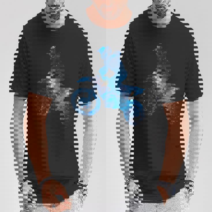 美的シルエット星宇宙スタントアートギャラクシーモトクロス Tシャツ 面白い贈り物