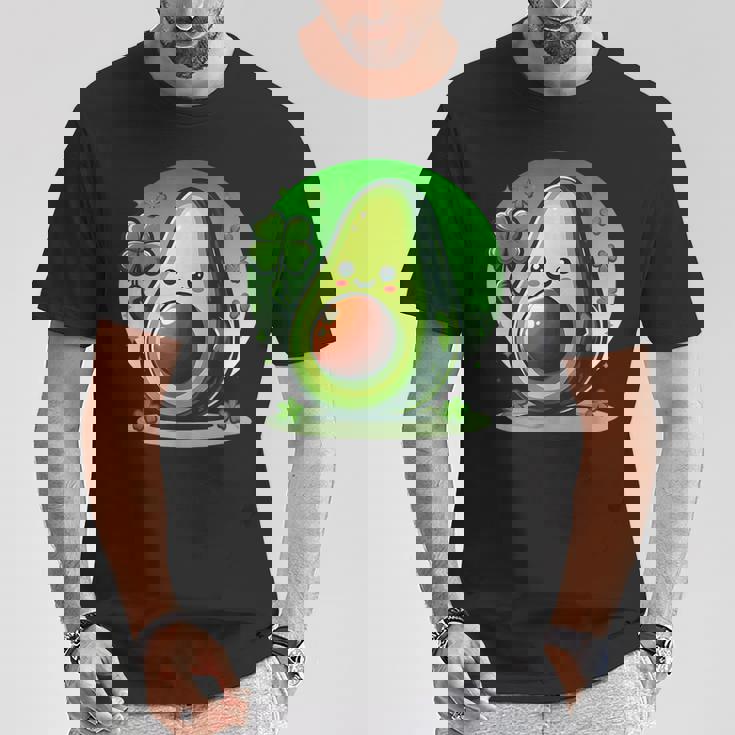 聖パトリックの日 アボカド 幸運の四つ葉のクローバー Tシャツ 面白い贈り物