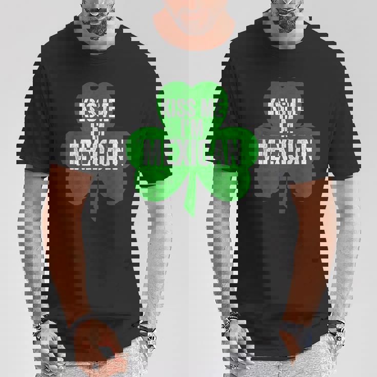 聖パトリックデー 面白いギフト Kiss Me I'm Mexican Tシャツ 面白い贈り物