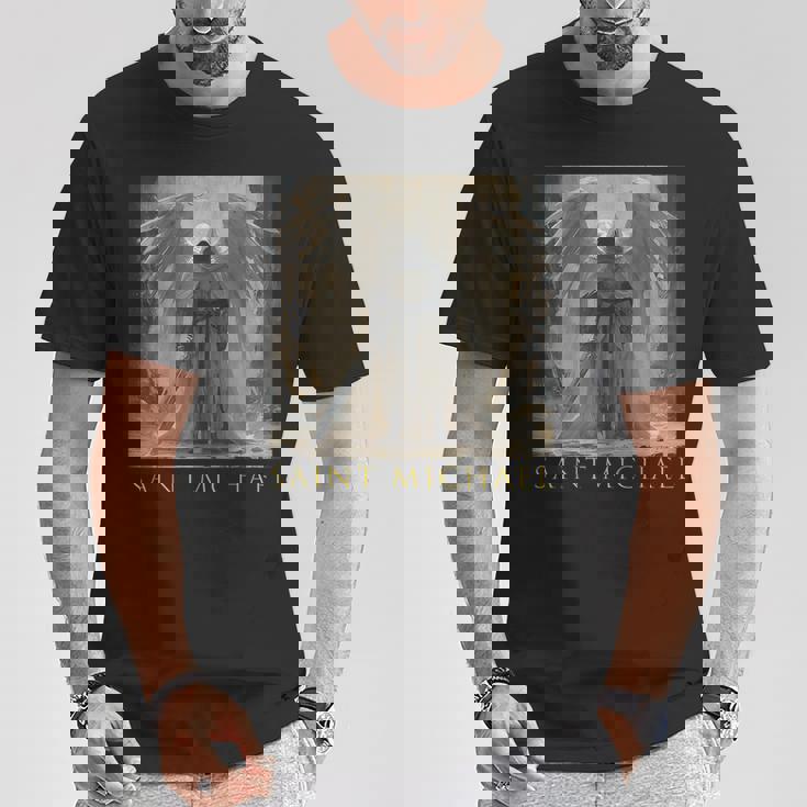 聖ミカエル 大天使 Tシャツ 面白い贈り物