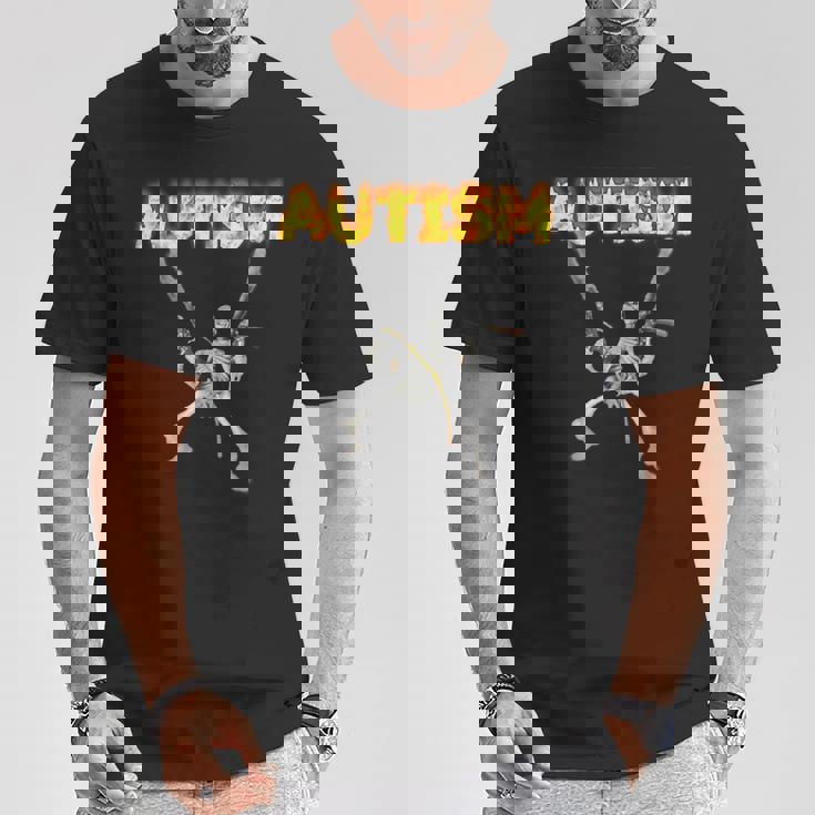 自閉症スケルトンミーム Tシャツ 面白い贈り物