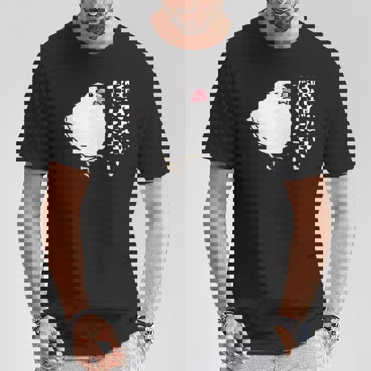 舐めないでください 可愛い文鳥イラスト 文鳥 ペット好き 桜文鳥 シナモン文鳥 クリーム文鳥 おもしろ 白文鳥 Tシャツ 面白い贈り物