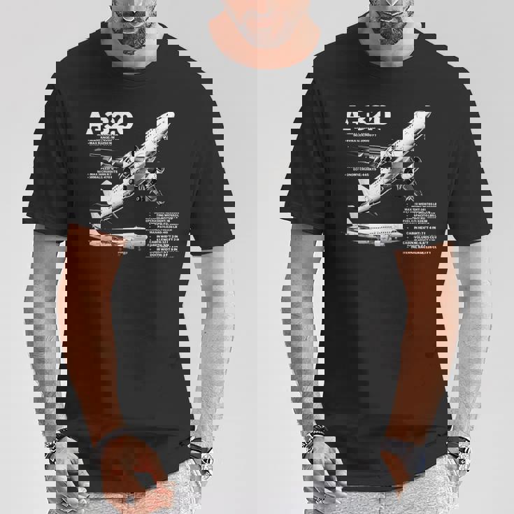 航空機 エアバスa320ジェット Tシャツ 面白い贈り物