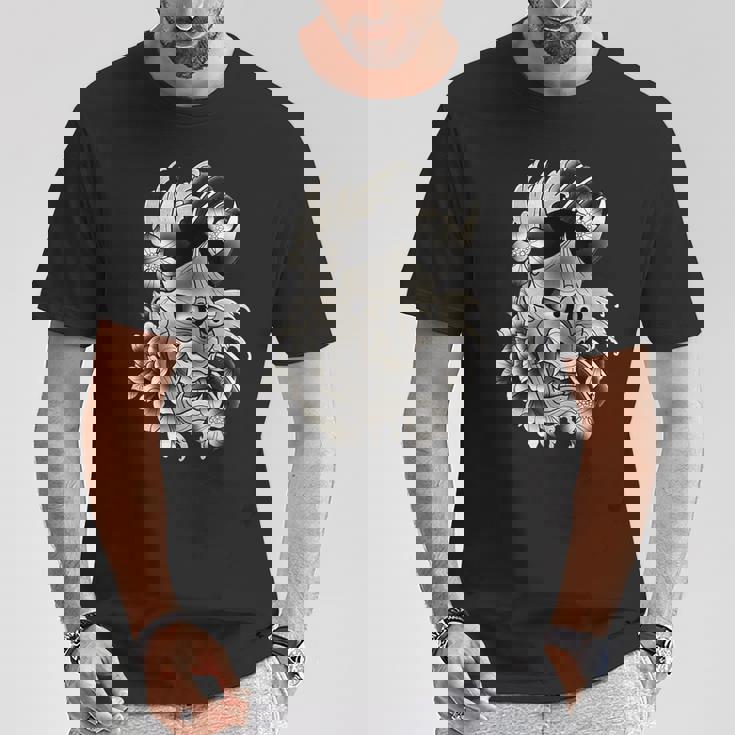 般若マスク 日本語 タトゥー フラッシュ Tシャツ 面白い贈り物