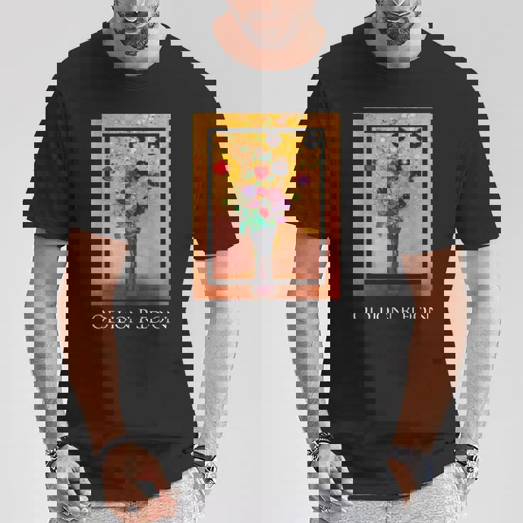 花瓶 オディロン・ルドン 絵画 シンボリズム 花ase Flowers Odilon Redonymbolism Tシャツ 面白い贈り物