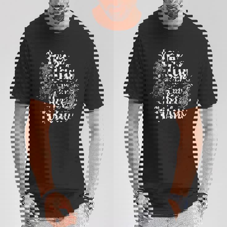 落ち着いてハレクリシュナを唱えろ Tシャツ 面白い贈り物