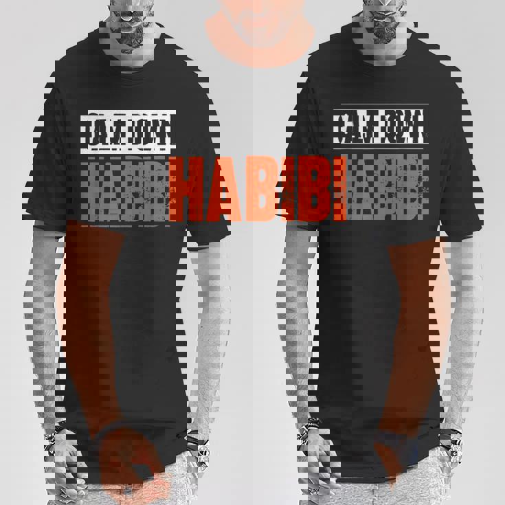 落ち着けハビビ Tシャツ 面白い贈り物