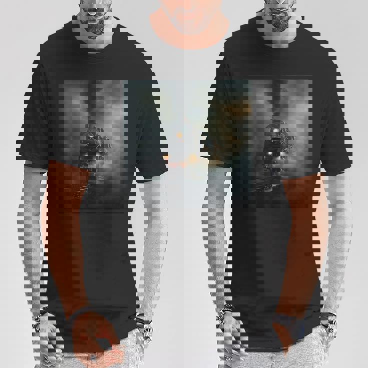 蒸気機関車 鉄道 機関車 ギフト 蒸気機関車 Tシャツ 面白い贈り物