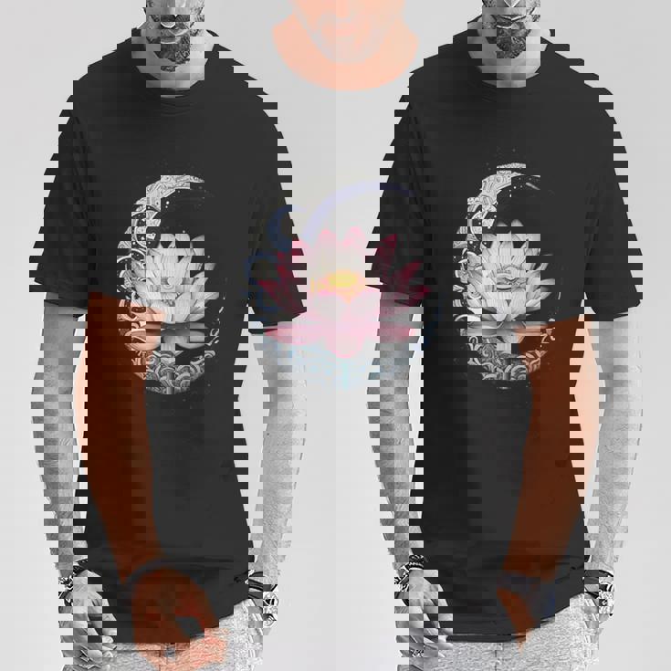蓮の花 ヨガ 形而上学 Tシャツ 面白い贈り物