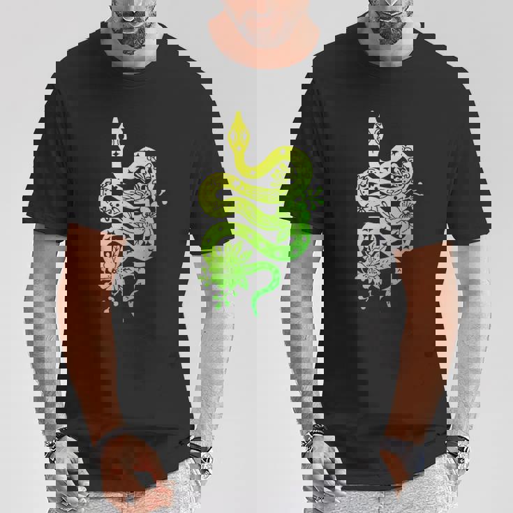 蛇 蛇 花 動物園 日帰り旅行 男性 女性 キッズ Tシャツ 面白い贈り物