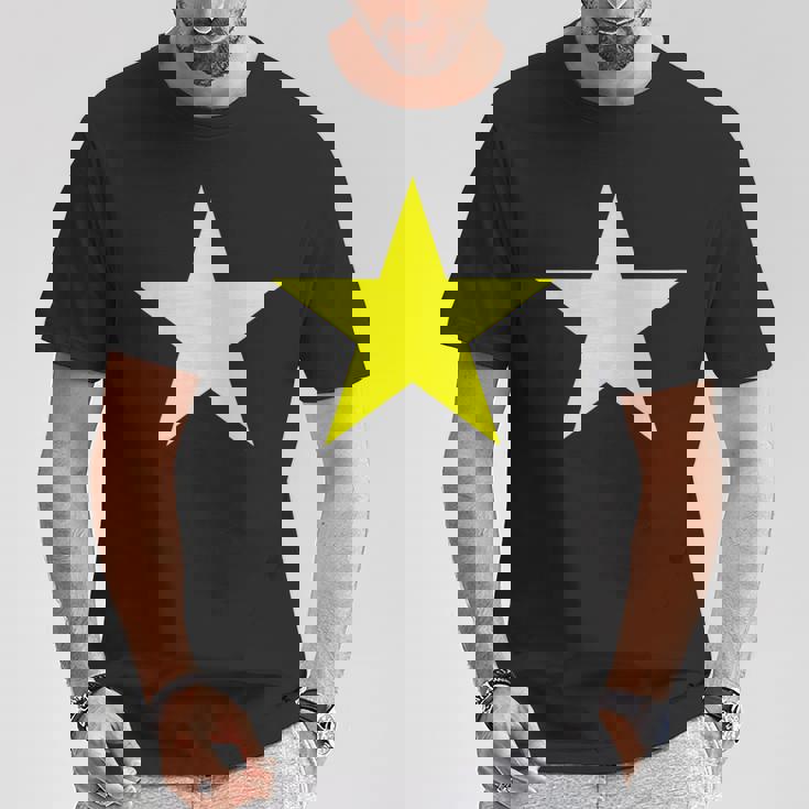 複数の色にイエロースター。 Tシャツ 面白い贈り物