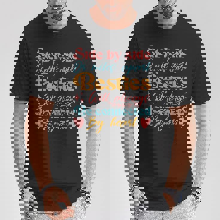 親友はいつも心でつながっています Tシャツ 面白い贈り物