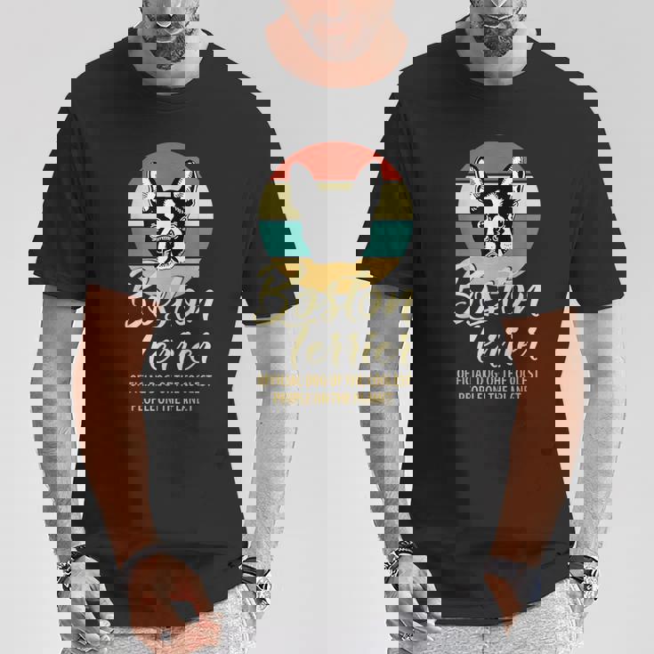 誇り高きボストンテリア オーナーシャツ、ボストンテリア 子犬 Tシャツ 面白い贈り物