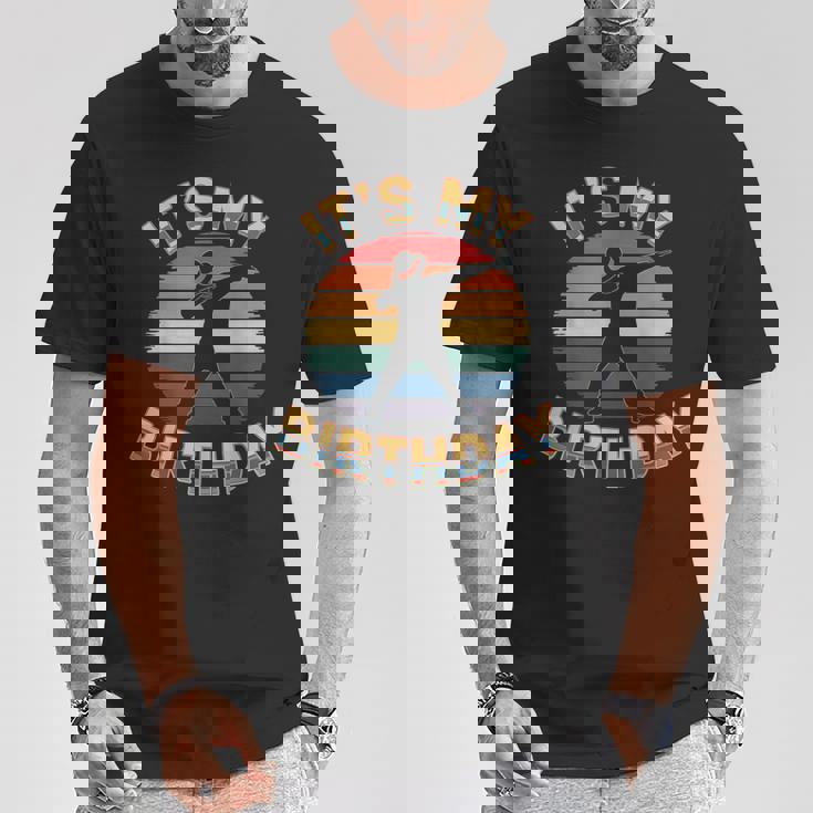 誕生日 男の子 衣装 ヴィンテージ It's My Birthday Dabbingunset Tシャツ 面白い贈り物