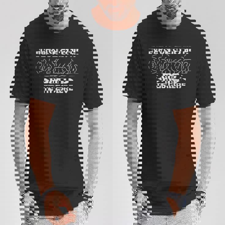 誰もが自分にふさわしいビットコイン価格を得ることができるビットコイン Tシャツ 面白い贈り物