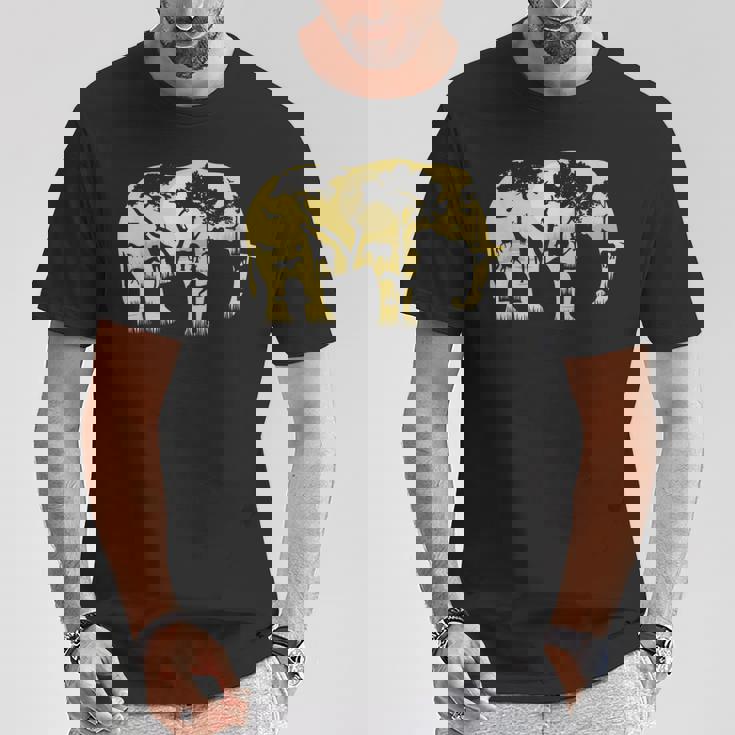 象の贈り物野生生物保護動物園動物動物学アフリカ Tシャツ 面白い贈り物