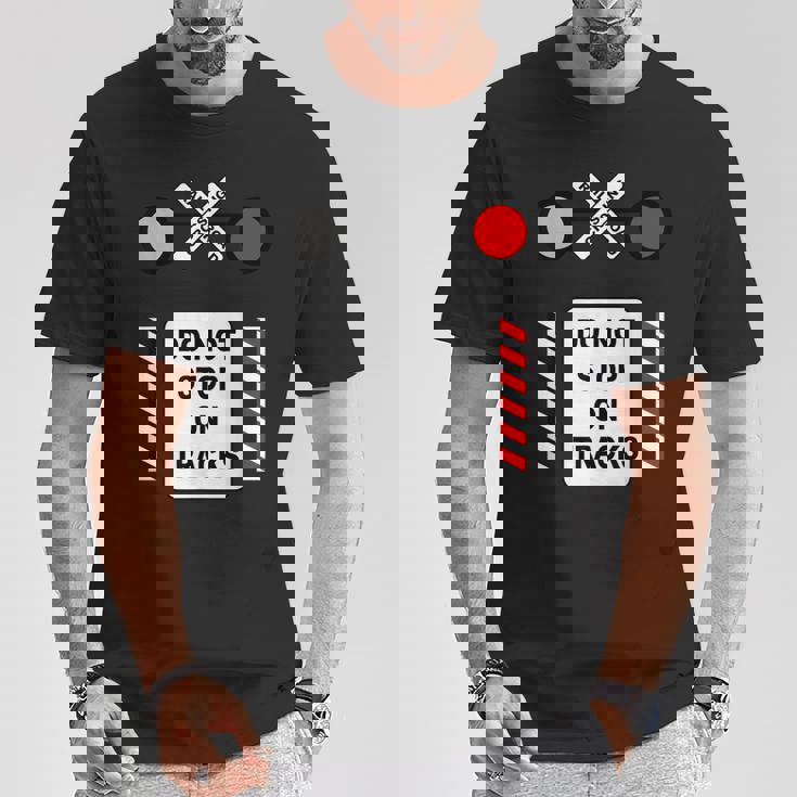 踏切サイン ハロウィン コスチューム 鉄道 電車 Tシャツ 面白い贈り物