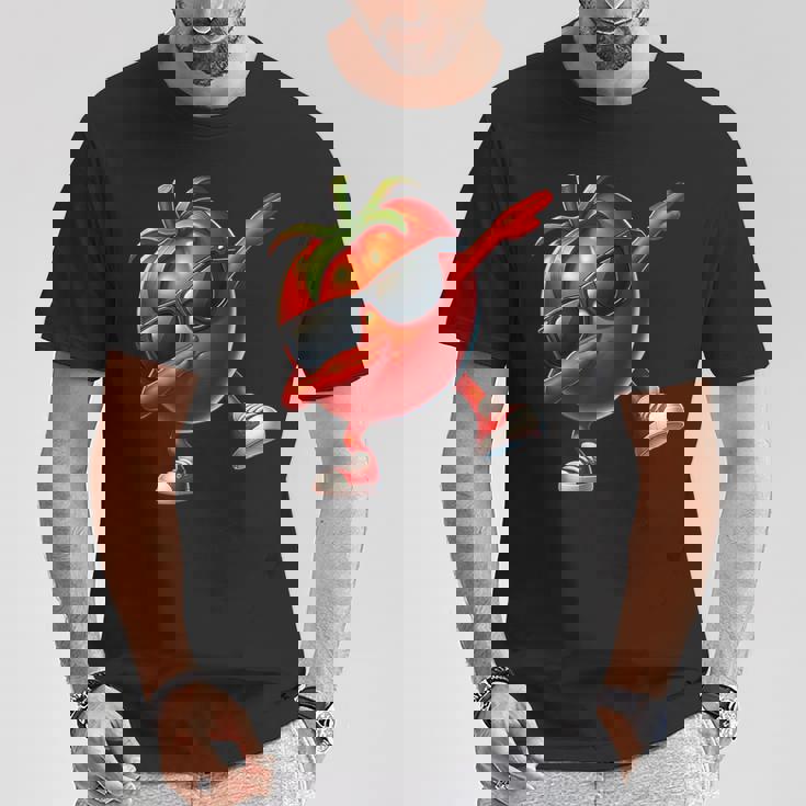 軽くたたくトマト ダンシング 軽くたたくトマト フルーツ Tシャツ 面白い贈り物