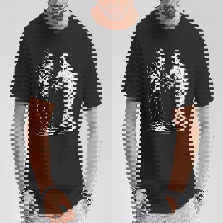 道化師のココと幽霊の踊り Tシャツ 面白い贈り物