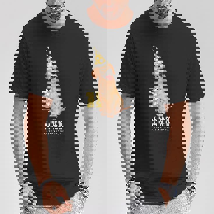 還暦祝い 犬好き 男性 女性 父 母 還暦 お祝い 60歳 かわいい 犬 ゴールデンレトリバー おしゃれ Tシャツ 面白い贈り物