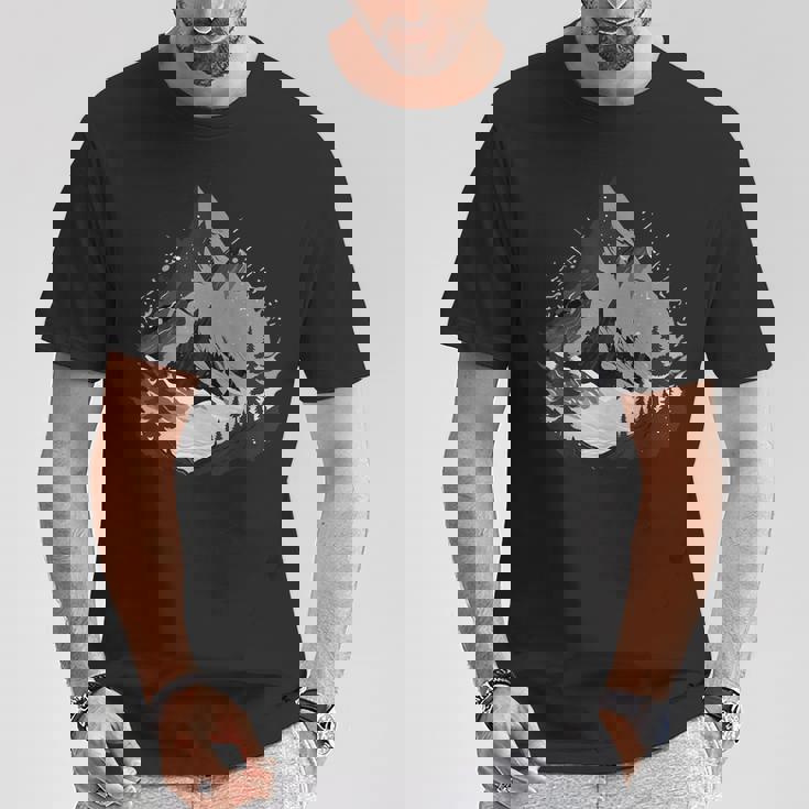 野生動物 自然 ハイキング ハイカー 森林 反射 山 Tシャツ 面白い贈り物