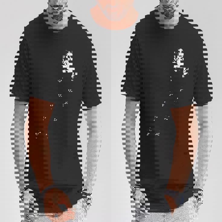 野生動物 足跡 水陸両用 カエル 熱帯雨林 カエル Tシャツ 面白い贈り物