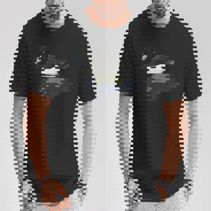 野鳥シリーズ キンクロハジロ Tシャツ 面白い贈り物