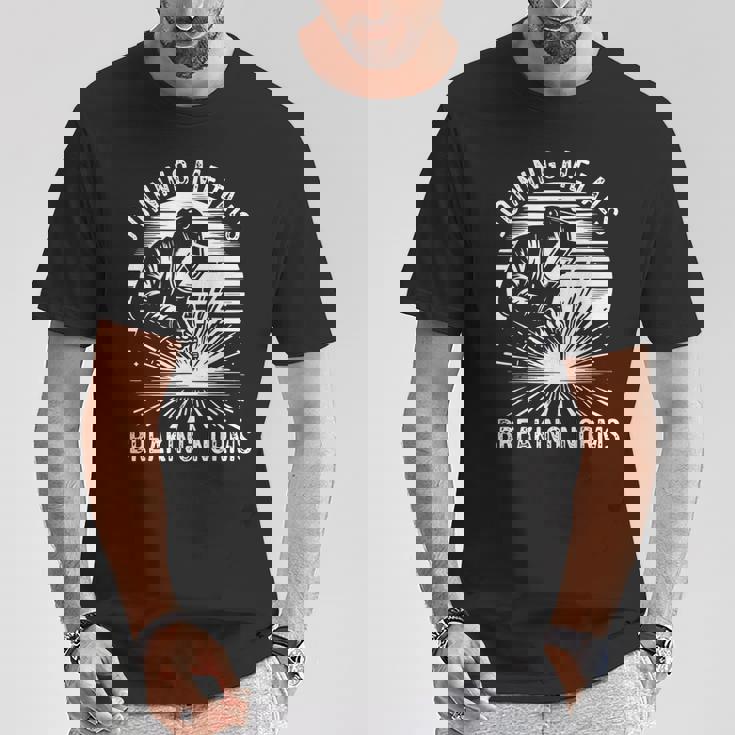 金属の接合 常識を打ち破る 溶接工 仕事 溶接 Tシャツ 面白い贈り物