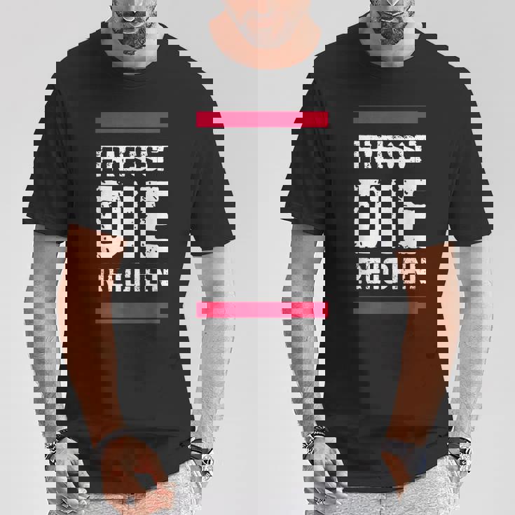 金持ちを食べて金持ちを食べろ Tシャツ 面白い贈り物